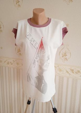 Р. xxs-xs "diesel" бавовняна футболка оверсайз