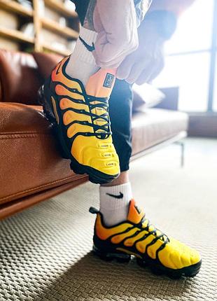 🖤💛nike vapormax plus sanset💛🖤кросовки мужские найки тн, чоловічі кросівки найк весна-осінь