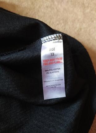 Базовая чёрная фактурная юбка высокая талия4 фото