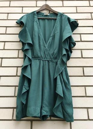 Ромпер, комбез з рюшами,воланами по боці, шорти, віскоза, h&m