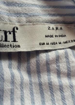 Хлопковая блуза zara  вышиванка  в полоску этно рустикаль можно для беременных/полная  распродажа9 фото