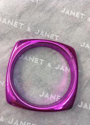 Яркий малиновый фиолетовый браслет бижутерия пластик2 фото