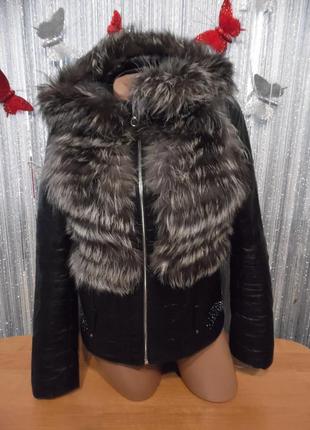 Кожаная куртка трансформер delleba*