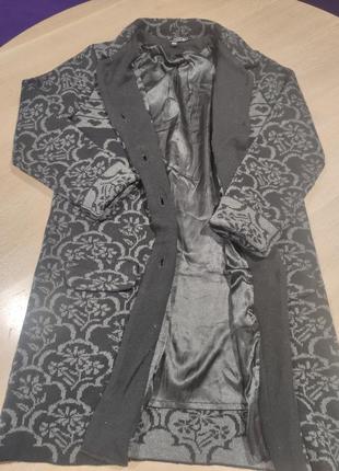 Трикотажное пальто, длинный кардиган, вязяное пальто1 фото