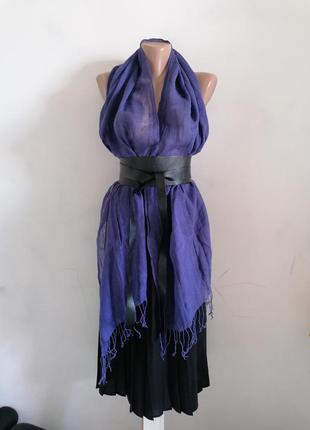 💜большой льняной шарф пастельного оттенка 💜палантин💜льняной платок2 фото