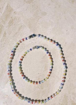 Чокер из бисера и жемчуга тренд 2021 ожерелье из жемчуга1 фото