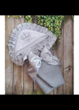 Конверт-одеяло демисезонный велюровый