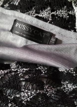Сукня чорна коротка мереживна pussycat® london4 фото