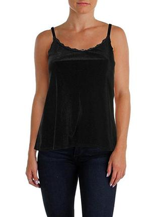 Бельевой топ  на бретелях (сша), отороченный тонким кружевом l