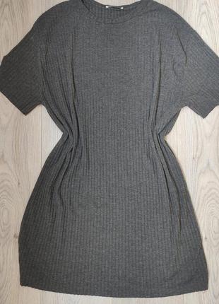 Zara платье в рубчик1 фото