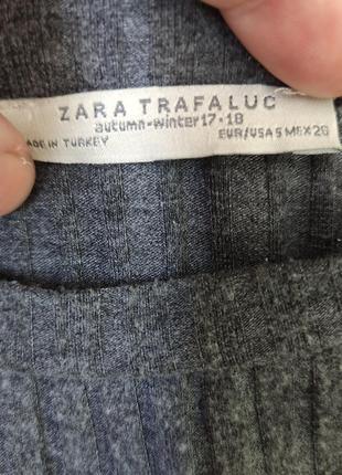 Zara платье в рубчик3 фото