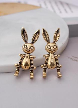 Оригінальні сережки сережки зайчики