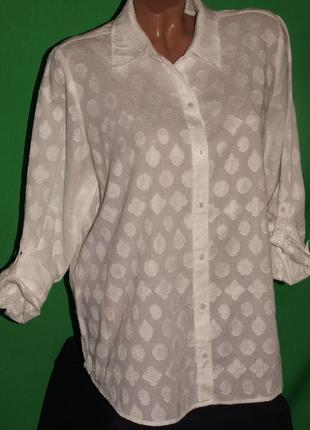 Замечательная блуза (л замеры) с узорами, котоновая, превосходно смотрится.
