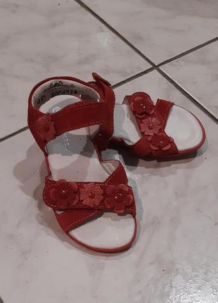Рожеві босоніжки, сандалі для дівчинки richter-австрія, натуральна шкіра розмір 251 фото