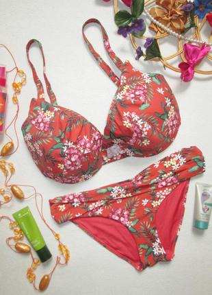 Шикарный раздельный купальник в цветочный принт на пышную грудь f&f 🌺 👙 🌺1 фото