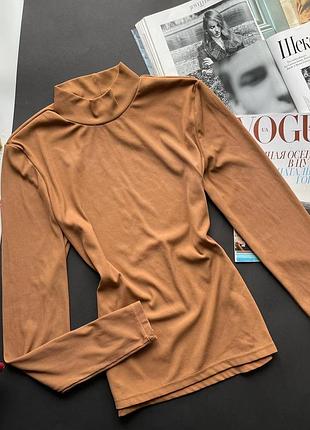 👚 классная кофейная водолазка в рубчик/светло коричневый гольф в рубчик/медная водолазка👚
