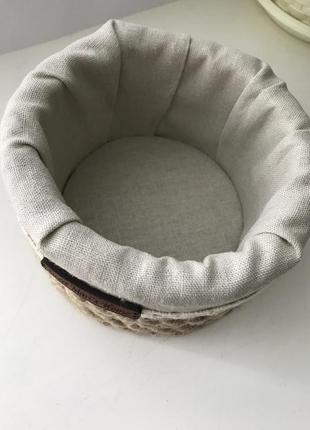 🌿smh🌿 джутова корзинка, корзина, джут, декор, органайзер для косметики