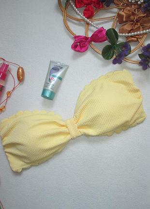 Шикарный фактурный раздельный нежно жёлтый купальник бандо f&f 🌺 👙 🌺3 фото