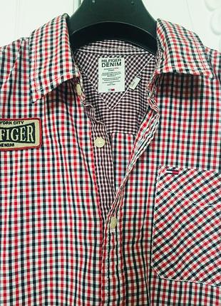 Рубашка в клетку с длинным рукавом