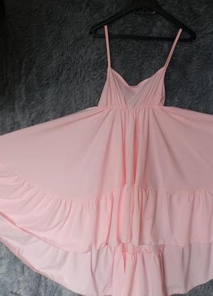 ✅ гарний сарафан з подовженою спинкою ніжно рожевий колір3 фото