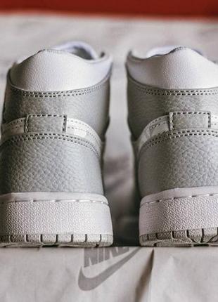 Кроссовки женские nike air jordan 1 amp “ white\grey\camo”7 фото