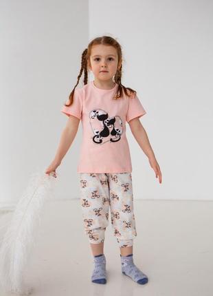 Пижамка на девочку с капри - котики