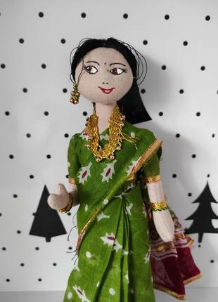 Интерьерная кукла из текстиля индианка6 фото