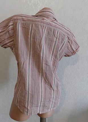 Блузка в полоску с v-образным вырезом с коротким рукавом ginoma размер 48-504 фото
