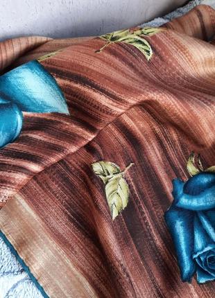 Невероятной красоты винтажный шёлковый подписной  платок8 фото