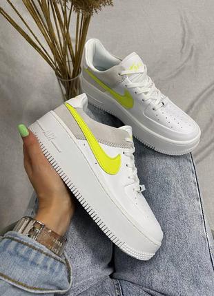 Nike air force sage lemon женские кроссовки найк