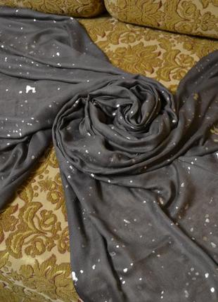 Vip шикарний обладнаний індійський шарф палантин "східна ніч" 200*105см lilly black3 фото