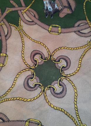 Винтажный платок из атласного шёлка4 фото