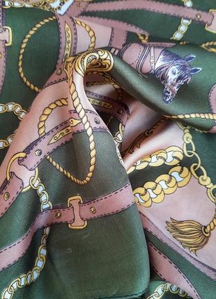 Винтажный платок из атласного шёлка7 фото