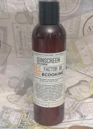 Солнцезащитный крем ecooking sunscreen spf 30 200 мл2 фото