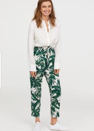 Штани в тропічний принт h&m
