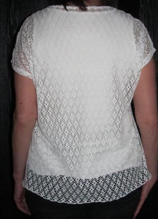 Кружевная трикотажная блуза от canda р. m3 фото