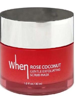 When rose coconut gentle exfoliating scrub mask кремова маска-скраб для обличчя 30 мл1 фото