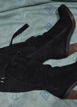 Зимние замшевые сапоги