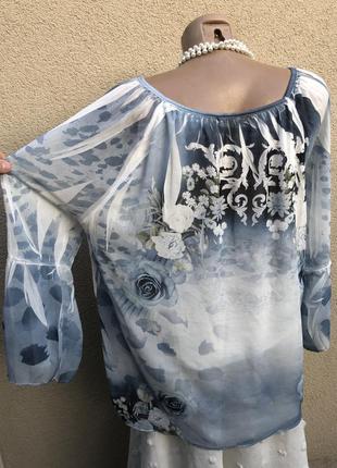 Шифонова блуза реглан,сорочка,туніка,етно стиль бохо,віскоза,4 фото