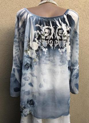 Шифонова блуза реглан,сорочка,туніка,етно стиль бохо,віскоза,3 фото