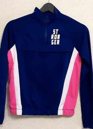 Яркий ,стильный свитшот для девочки ,однотонный кэжуал индиго !!!