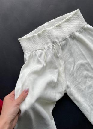 👖офигенные белые спортивные штаны/белые свободные штаны на резинке/штаны для спорта👖9 фото