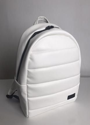 Рюкзак жіночий чоловічий білий для ноутбука великий женский мужской белый большой2 фото