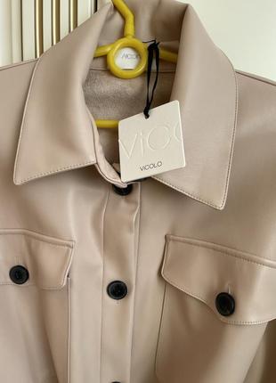 Рубашка,куртка из мягчайшей эко кожи итальянского бренда vicolo.3 фото