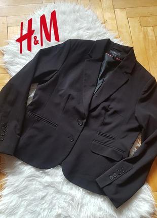 Трендовий класичний піджак, жакет чорного кольору в ідеальному стані🖤 h&m 🖤1 фото