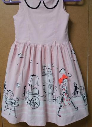 Красивое летнее платье на 5-6лет. рост 116см.