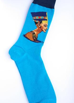 Клеопатра🧿прикольні чоловічі шкарпетки,шкарпетки,яскраві кольори🔝1 фото