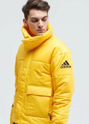 Мужская куртка пуховик adidas big baffle jacket dz1431 воротник стойка (р. l)