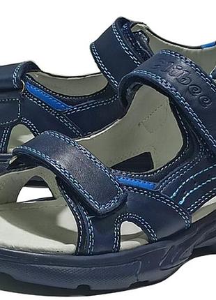 Кожаные ортопедические босоножки сандалии летняя обувь для мальчика ав-25 clibee клиби р.32
