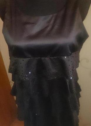 Стильна чорна сукня волани паєтки р40 love label1 фото